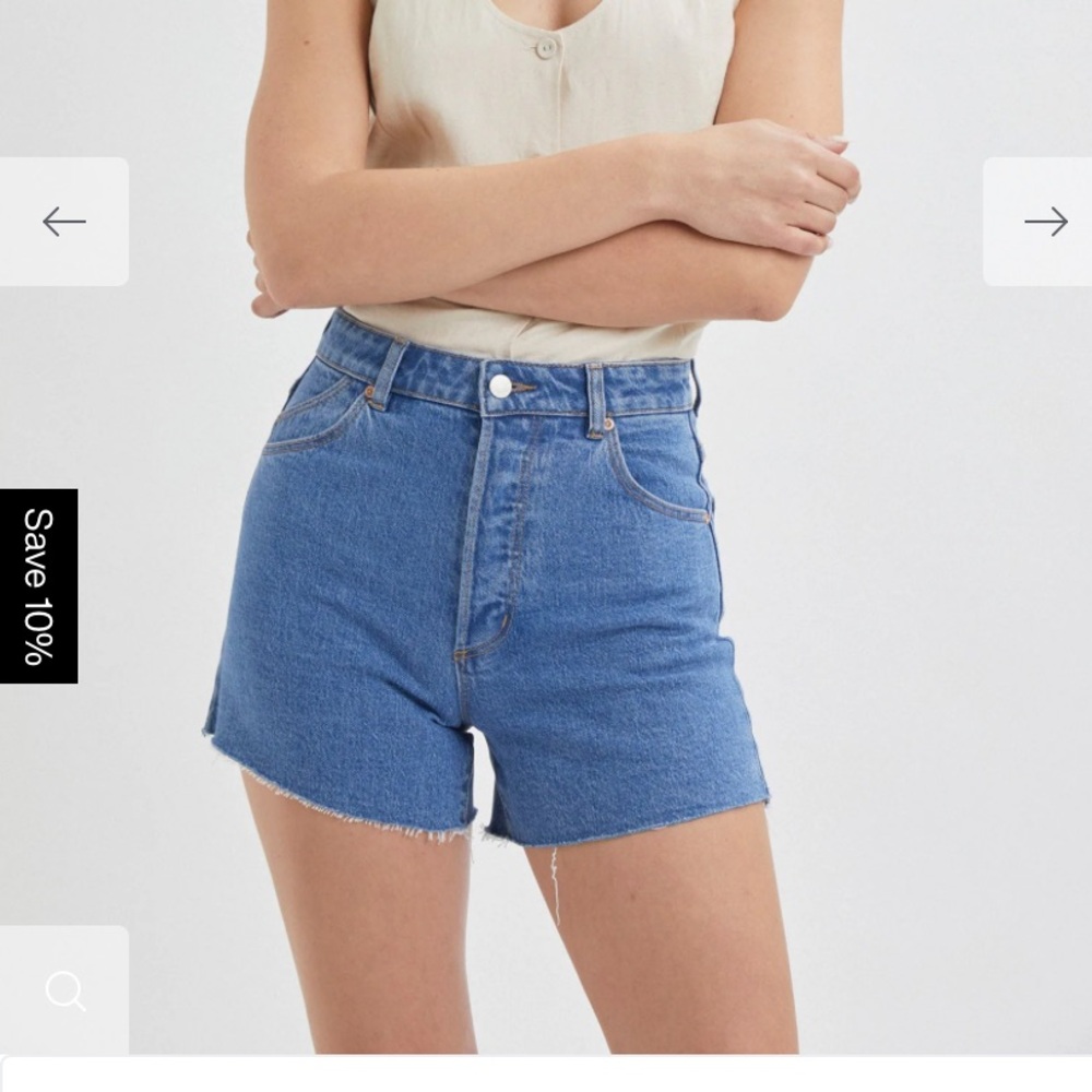 Rollas Original High Rise Straight Cut Off Shorts